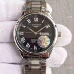 Replica Swiss Longines Watch L636.5 Stainless Steel Black Dial